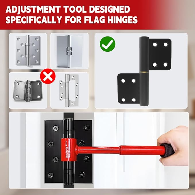 Vdsfand 4 in 1 Door Hinge Adjustment Tool Kit Door Gap Adjustment Tool for Precise Hinge Gap Adjustment Upgraded Hinge Gap Adjusting Wrench for Installation and Repair of Residential and Commercial