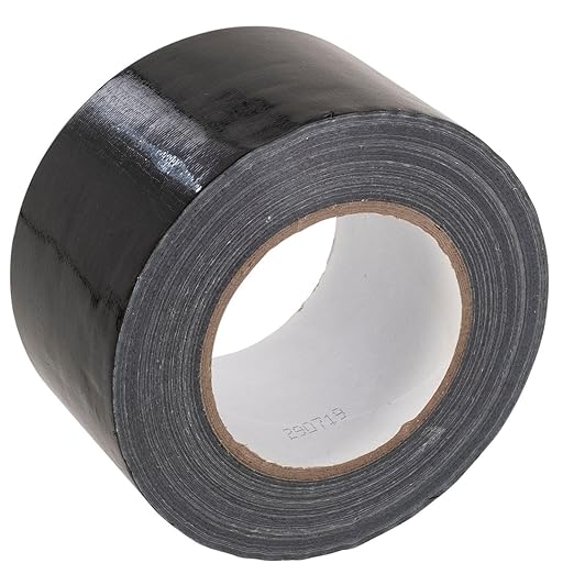 GTSE Wide Duct Tape, Black, 3 Inches x 55 Yards (164 ft), Heavy Duty, Waterproof Repair Tape for Indoor or Outdoor Use, 1 Roll