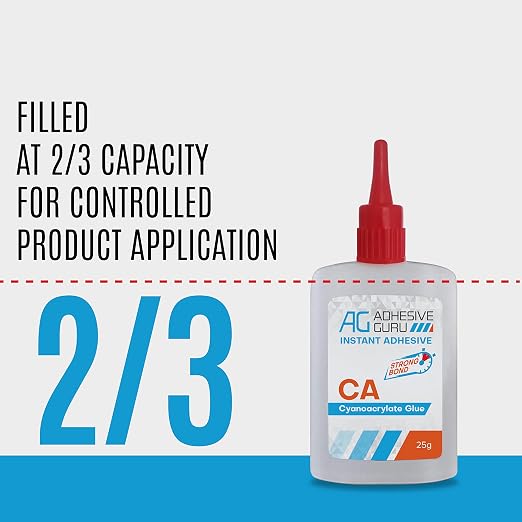 Adhesive Guru Cyanoacrylate (CA) Super Glue (4.5 oz) for Plastic, Metal, Leather, Ceramic - Fast Adhesive for Woodworking, Hobby Models, Carpentry - 1 Pack