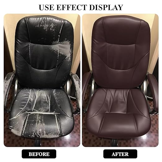BSZHTECH Leather Repair Tape Self-Adhesive Leather Repair Patch for Couch Furniture Sofas Car Seats Advanced PU Vinyl Leather Repair Kit(Coffee, 23.6X79 inch)