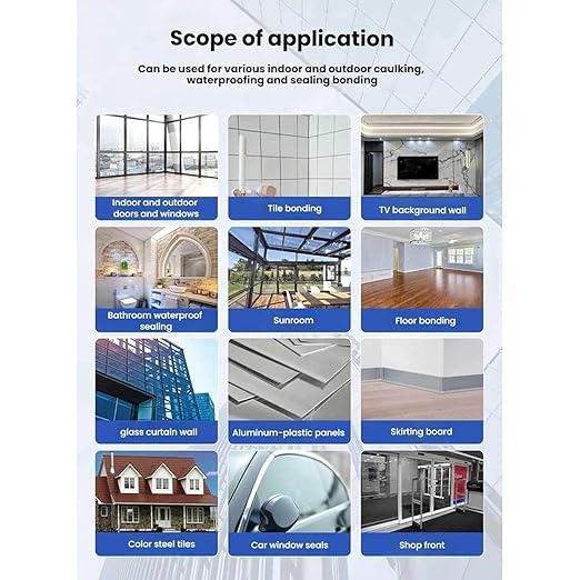 L-995 Waterproof Sealant 9900, 500g/700g Glass Glue Strong Waterproof Sealant Outdoor Wall Crack Repair Glue 995 High Viscosity Sun Protection, All Purpose Super Bonding Structural Sealant (Clear*2)