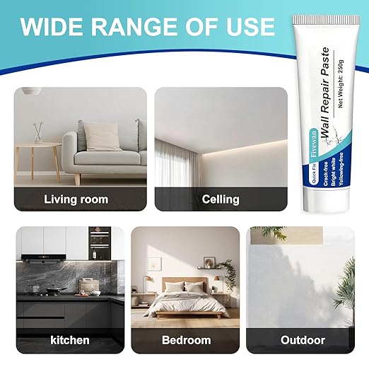 Drywall Repair Kit, Fivewan Wall Mending Agent with Scraper, Wall Patch Repair Kit, Simple Filling of Wall Holes&Efficient Crack Repair