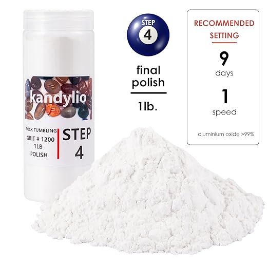 4 Pounds Rock Tumbler Grit Kit Polish Upto 30LBS Rocks Silicon Carbide & Aluminum Oxide Polishing and Tumbling Abrasive Media for Any Rock Tumbler Polisher