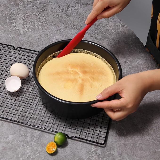 【3 Pack】Silicone Jar Spatula, Long Handle Jar Scraper Spurtle, Sourdough Spatula, Non-Stick Heat Resistant Cake Cream Spatulas Set, Small Spatulas for Kitchen Use