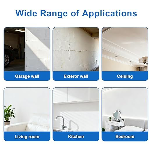 2-in-1 Wall Repair Kit, White Paint for Walls, Drywall Wall Patch, Quick Fix for Holes, Cracks, Dents, Covers Stains