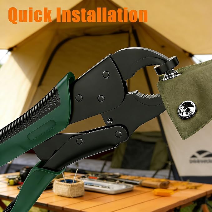 385 PCS Snap Fastener Tool Kit with Snap Buttons for Fabric, Boat Cover, Canvas Tarp, Leather, Clothing, Heavy Duty Snap Setter Tool, Metal Snap Buttons with Fastener Pliers Kit, 100 Sets 4 Color