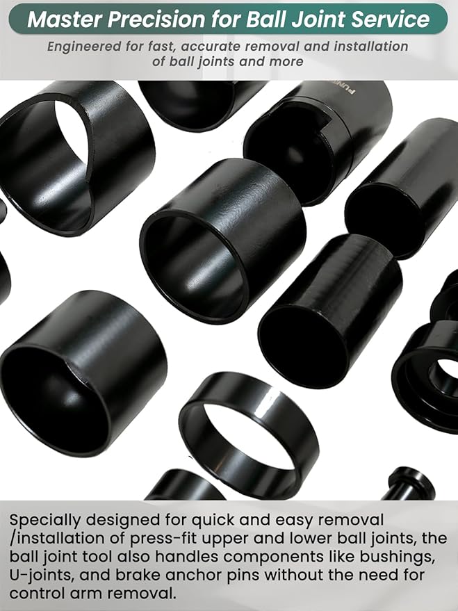 14 Piece Master Ball Joint Service Adapter Set Fits for GM and Dodge 2WD and 4WD Cars Trucks and SUV Ball Joint Tool