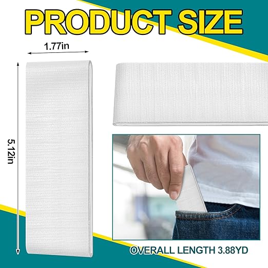 4 Pack 1.77 in x 10 ft Travel Duct Tape Mini Pocket Size Flat Roll Flexible Heavy Duty Waterproof Tear by Hand for Repair Outdoor Emergency Gear EDC DIY Craft Camping Hiking (White)