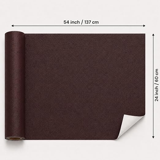 Self Adhesive Leather Repair Patch 24x54 Inch Sofa Car Seat Strong Adhesive | YAWQIRV Strong Self Adhesive Patch, Leather Repair Kit and Vinyl Repair Kit, Waterproof Scratch Fix, Durable, Reddish Brown