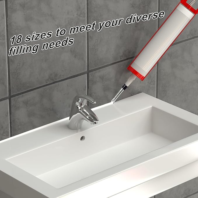 Upgrade Stainless Steel Caulk Finisher Kit Caulking Nozzles Tips Caulk Gun Tips