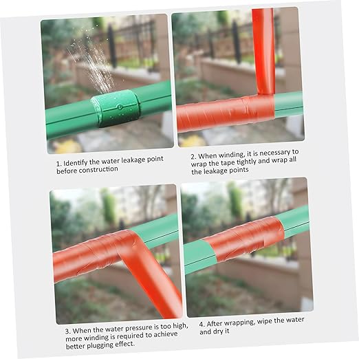 Gatuida Seal Tape Repair Tape for Pipes Self Adhesive Leak Stop Professional Insulation Shock Resistance