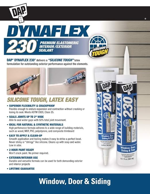DAP 7079818280 DYNAFLEX 230 Black Raw Building Material, 10.1 oz