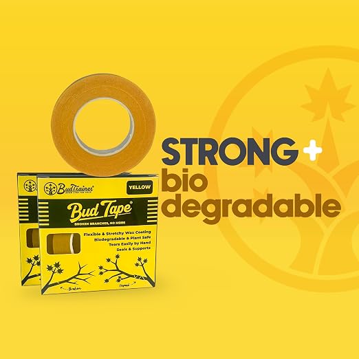 BudTape for Grafting and Branch Repair, 90ft (27m) | Self-Adhering, Flexible, Water-Resistant Tape For Grafting | Use For Broken Stems And Weak Branch Repair