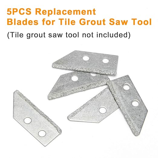 Coitak 5 Pieces Replacement Blades for Tile Grout Saw Angled Grout Saw Tile Cleaning