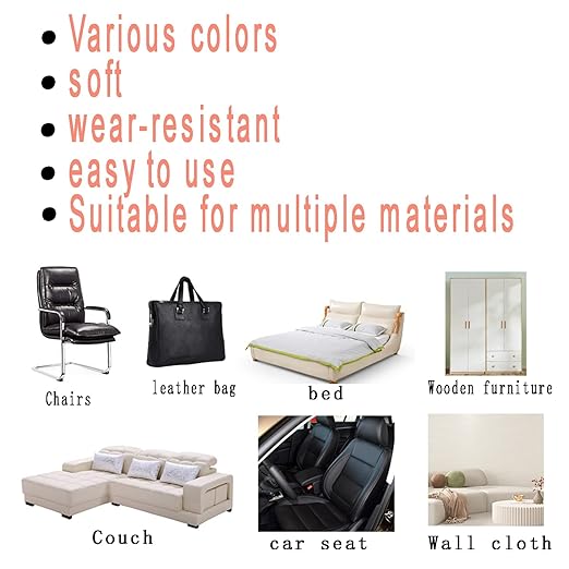 8 PCS Self-Adhesive Leather Repair Patch Couch Patch, Waterproof, Wear-Resistant Tape Sticker for Sofa,Bag,Furniture,Car Seats (Dark Brown)