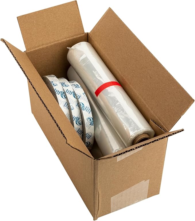 Duck Brand Winter Window Insulation Kit – Window Seal Rolled Shrink Film Covers Up to 15 3’ x 5’ Windows – Window Tape Included – Easy Indoor Installation - Clear - 15-Pack (288069)