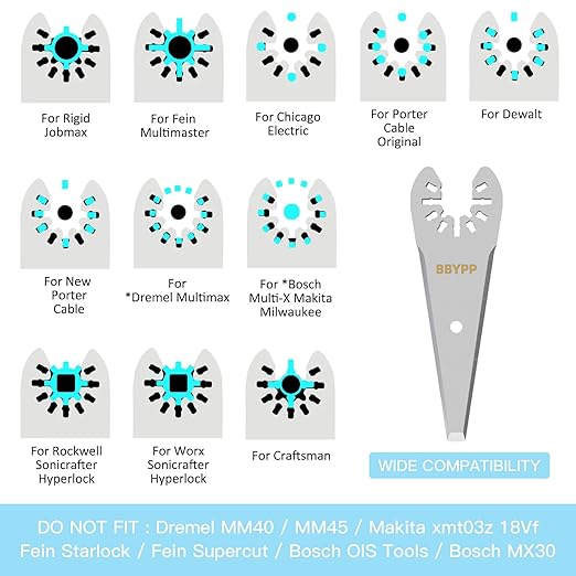5pcs Tapered Sealant Cutting Blade, Oscillating Tool Caulk Removal Blade to Remove Paint Caulk Adhesive Sealant