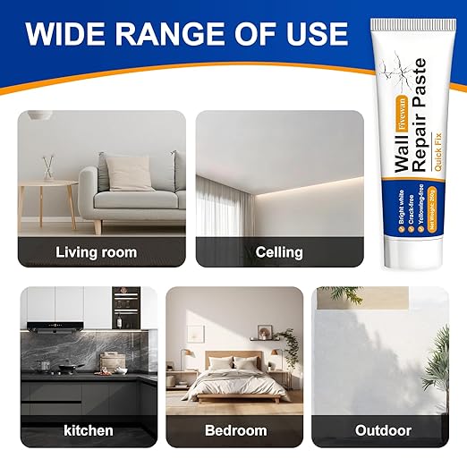 Drywall Repair Kit, Wall Mending Agent with Scraper, Wall Patch Repair Kit, Simple Filling of Wall Holes&Efficient Crack Repair