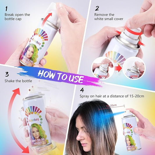 Kids Hair Color Pomades - Temporary Washable Hair Wax Gel Cream and Color Spray (Pink)