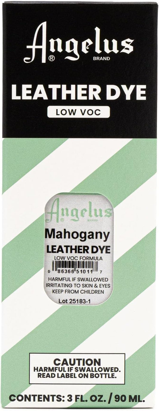 Angelus Leather Dye - Flexible Leather Dye for Shoes, Boots, Bags, Crafts, Furniture, & More 3oz, Dauber Included (Mahogany)