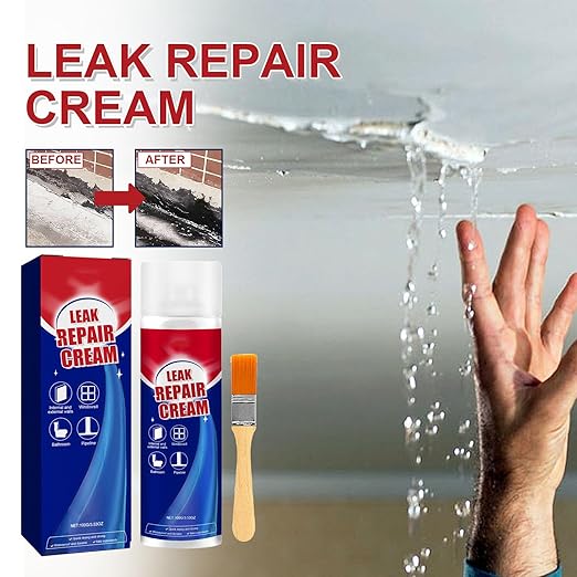 Waterproof Leak Repair Spray,Leak Repair Waterproof Sealant Spray,Patch & Seal Paint Sealant Cream for Roofs Pipes Crack (2PCS)
