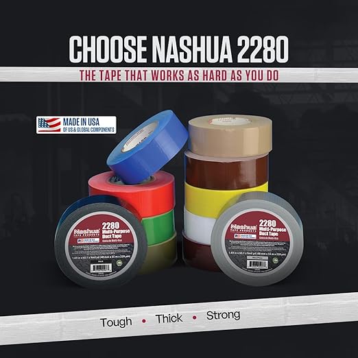 Nashua 2280 Tan Duct Tape, All Purpose, Water Resistant, 1.89 Inch x 60 yds, 1 Roll