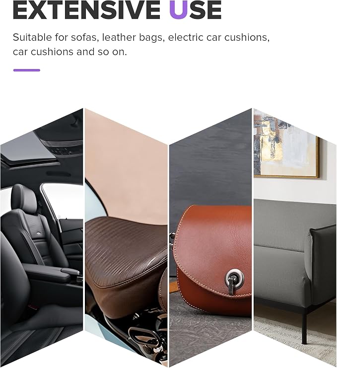 2PCS Leather Repair Patch,Car Accessories Universal PU Vinyl Self Adhesive Leather Repair Patch for Car Upholstery Seat,Ideal for Covering Tears,Scratches (Brown)