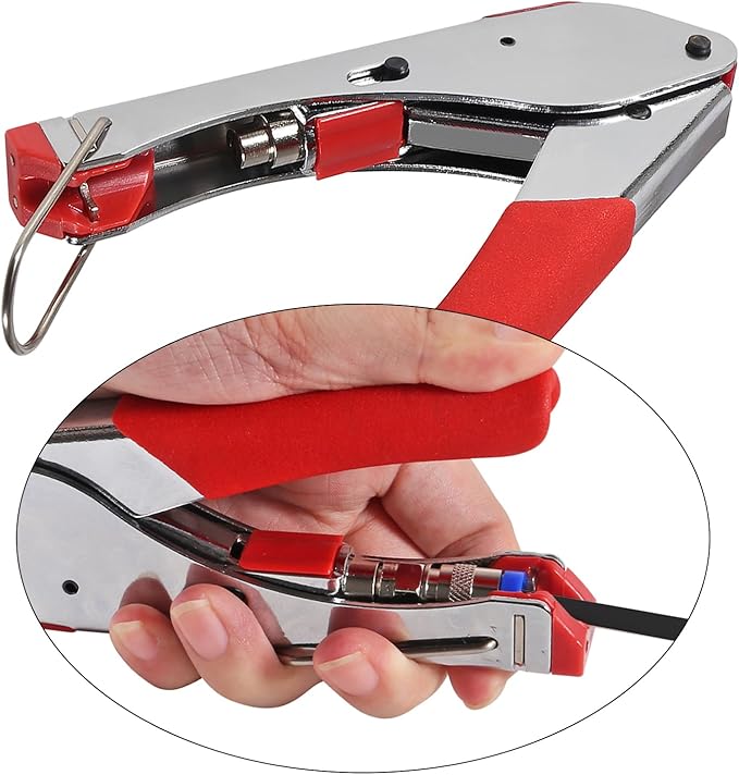 10Pcs F Type RG6 Compression Connectors Coaxial Cable Crimper Kit with Wire Stripper Repair Tool Compatible with RG59, RG6, RG11 Compatible Adjustable Tool for Satellite TV, Home Use