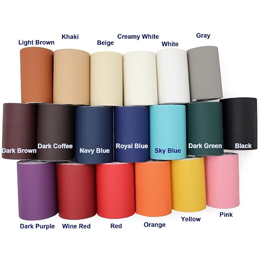 16x100 inch Leather Repair Tape Self Adhesive Strong Glue DIY Fabric Material for Sofa Desk Chair Automotive Interior Seat Skin, Khaki