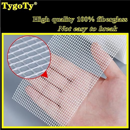 Drywall Joint Mesh Tape 2“×180 Ft,Strong Self-Adhesive 100% Fiberglass Drywall Repair Tape for Wall Crack and Seam Patch,White