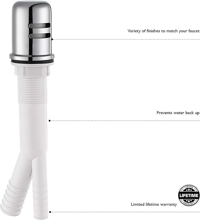 Design House Brass and Plastic Dishwasher Air Gap in Oil Rubbed Bronze