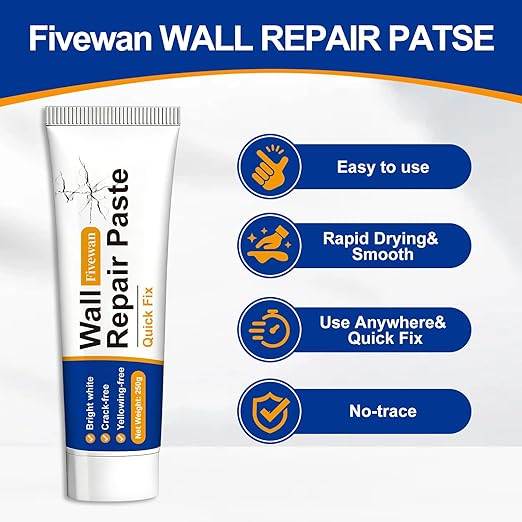 Drywall Repair Kit, Wall Mending Agent with Scraper, Wall Patch Repair Kit, Simple Filling of Wall Holes&Efficient Crack Repair
