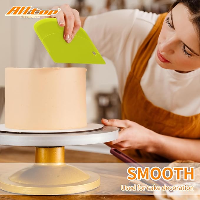 ALLTOP Hard Bench Scraper – Premium Quality Bread Tools for Homemade Baking,Dough Cutter with Versatile Usage - Vibrant and Ergonomic Plastic Bowl Scrapers for Your Kitchen