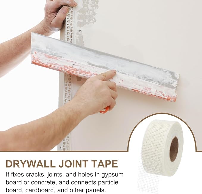 PATIKIL Drywall Repair Mesh Tape, 3 inch x 328 ft Fiberglass Repair Patch Self-Adhesive Dry Wall Joint Tape 6 Mesh Wall Hole Crack and Seam Patch, White