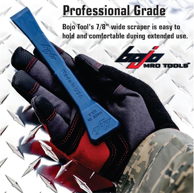 Bojo Tools 7/8" Wide Plastic Scraper Tool - Heavy Duty 50-PACK