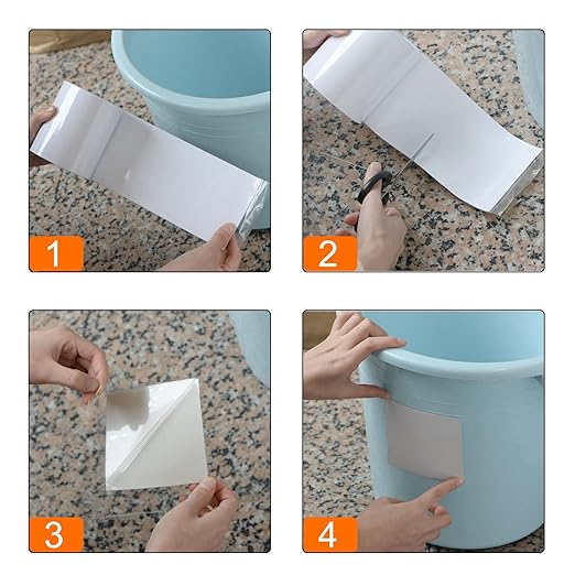 HARFINGTON Waterproof Patch Seal Tape 2" x5' Leak Repair Tape for Plastic Bucket/Basin Hoses Duct Pipes, White