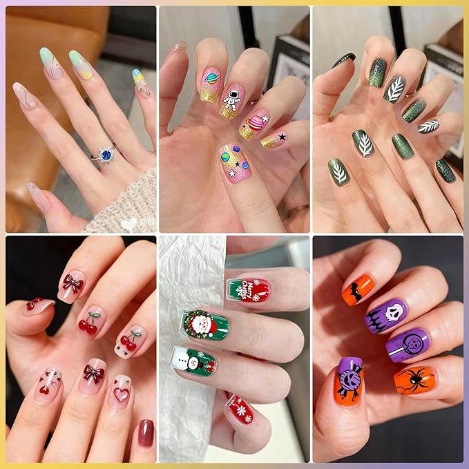 Biutee 10PCS Nail Art Stamping Plates Set Nail Stamper Kit with Nail Stamper Scraper and Storage Bag, Nail Stamp Plate Butterfly Starry Sky Flower Bowknot Design Nail Stamping Kit