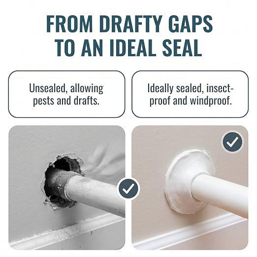 10Pack Moldable Sealant Clay, Upgraded Fast Drying Mastic Putty for Drain Pipe Repair, Wall Hole Filling, Air Conditioner Opening and Gap Sealing