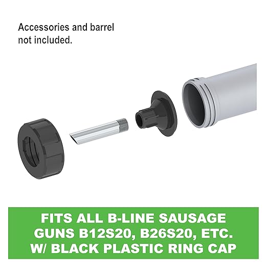 Albion Engineering Company 966-2 3/8" Nozzle Adapter for Albion B-Line Sausage Guns with 873-5 Black Plastic Front Cap