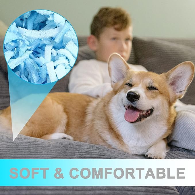 DR.DUDU 5lbs Pillow Stuffing for Couch Pillows Bean Bag Filler | Shredded Memory Foam, For Couch Cushion Dog Bed Chair Arts Crafts