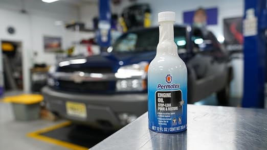 Permatex 30302 Engine Oil - Stop Leak, 12 fl oz, Effectively Stops and Prevents Oil Leaks and Burning Without Needing to Dismantle
