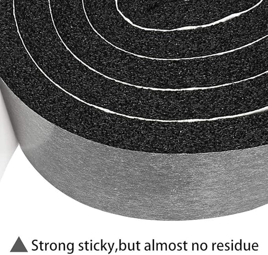 4 Rolls 2 Inch W 1/2 Inch T Weather Stripping Air Conditioner Open Cell Foam Seal Tape, Window Insulation High Resilience Seal Strip for Doors Window,Total 21FT