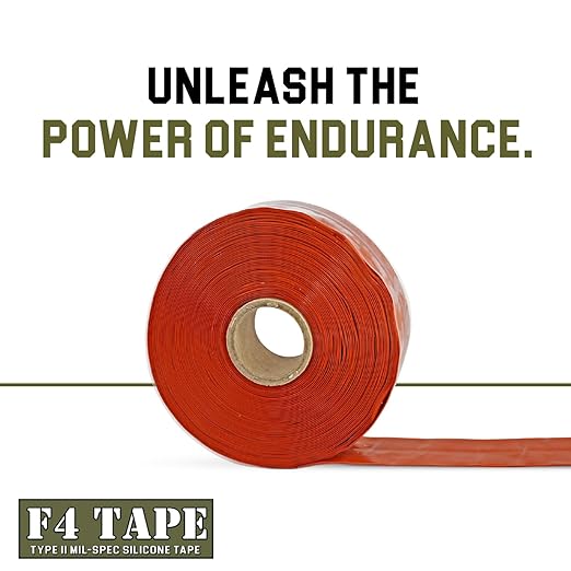 Bond It F4 Emergency Self-Fusing Silicone Tape, Repair Plumbing Pipe & Radiator Hose Leak, Electrical Insulation, Permanent Bonding, Waterproof, 1" x 36' x 20mil, Black