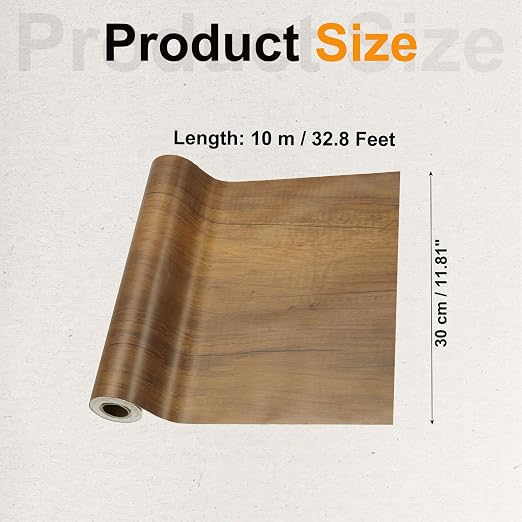 PATIKIL Wood Grain Tape 12" x 32 ft, Self-Adhesive Wood Texture Repair Tape Realistic Wooden Effect Patch for Furniture Cabinets Floor Walls, Grain