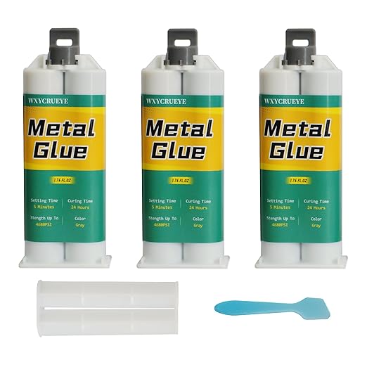 Metal Repair Glue, Muffler Repair kit, Epoxy Adhesive, Liquid Weld for Metal, for Stainless Steel, Plastics, Aluminum, Welding Metals to Metals Glue, high Strength,Heat and Water