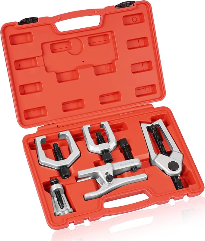 DAYUAN 5pcs Professional Front End Service Tool Kit, Pitman Arm Puller, Ball Joint Separator Tie Rod Remover Tool