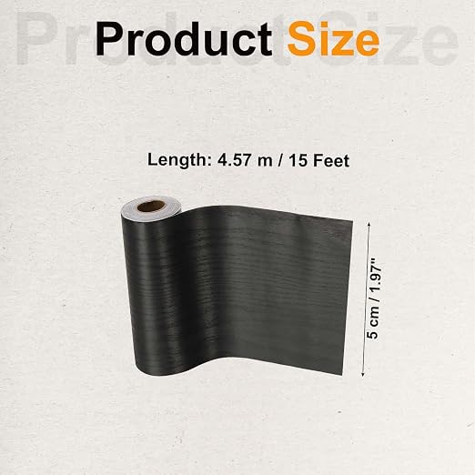 PATIKIL Wood Grain Tape 2" x 32 ft, Self-Adhesive Wood Texture Repair Tape Realistic Wooden Effect Patch for Furniture Cabinets Floor Walls, Black Wood Grain