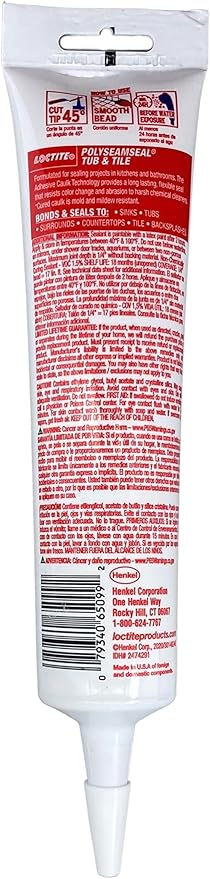 Loctite Polyseamseal Tub & Tile Adhesive Caulk 5.5 Ounce