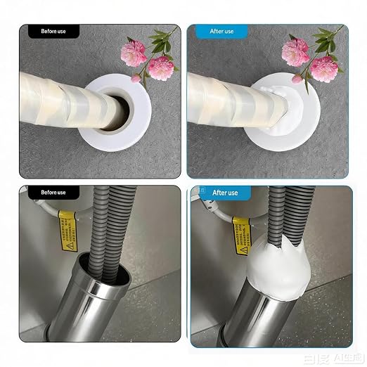 8 pcs Sealant Mastic Waterproof Wall Repair Sealing Clay for Air Conditioning Hole and Drainage Pipes Gap Wall Hole Repair Quick Mending Mud Putty