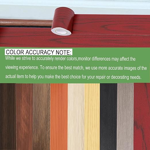 Wood Grain Repair Tape, 2.4 inch X 32ft Self Adhesive Wood Colored Tape for Tables, Chairs, Baseboards, Doors, Windows, Floors, Handicraft DIY.